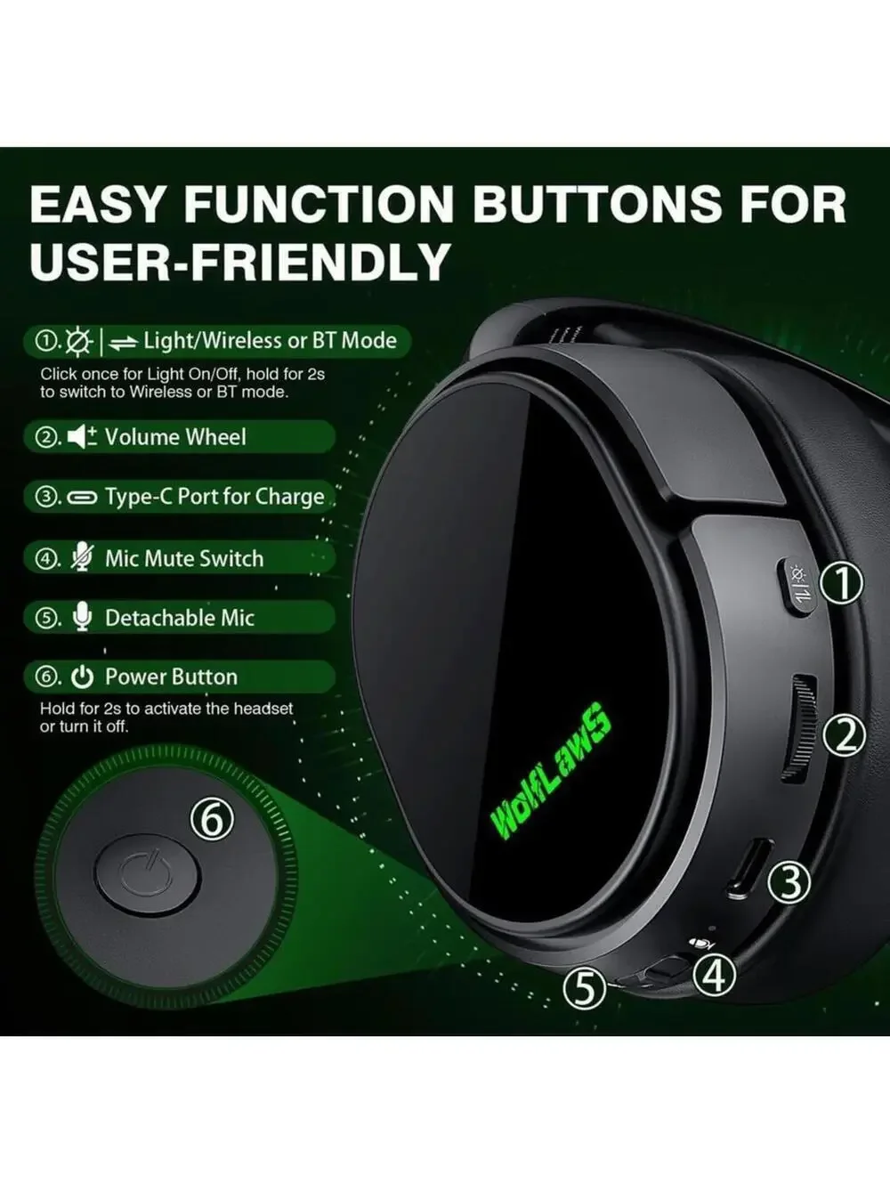 Wireless White Gaming Headset X1 Pro Sound, Noise Canceling, RGB - New in Box
